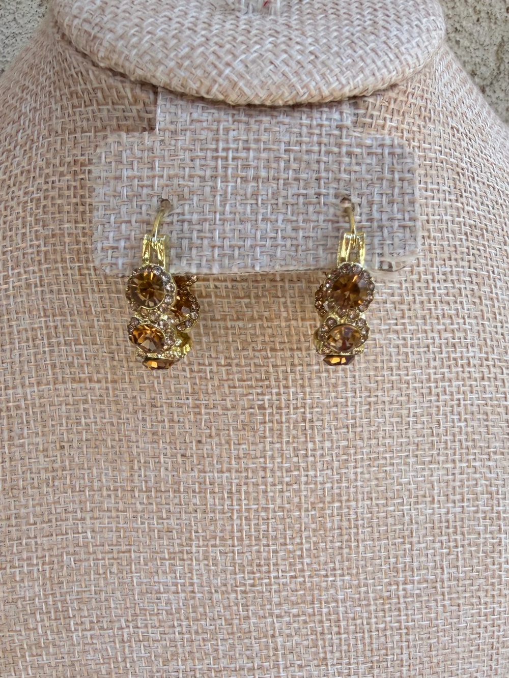 New Gold Crystal Drop Earrings - Women Fashion Jewelry